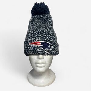 Navy Blue and White NFL X New Era Women’s New England Patriots Beanie